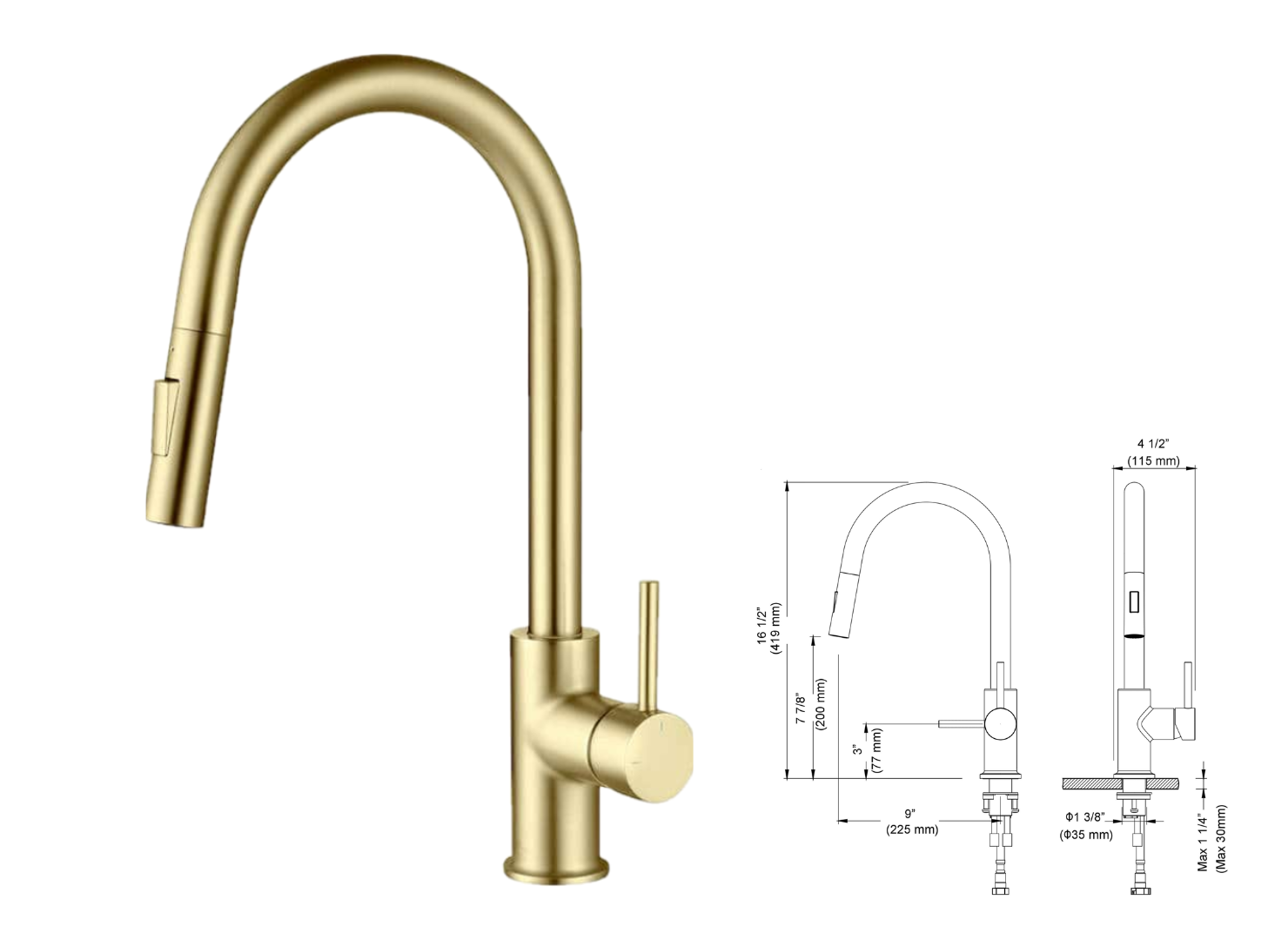 Plumbing Brushed Gold