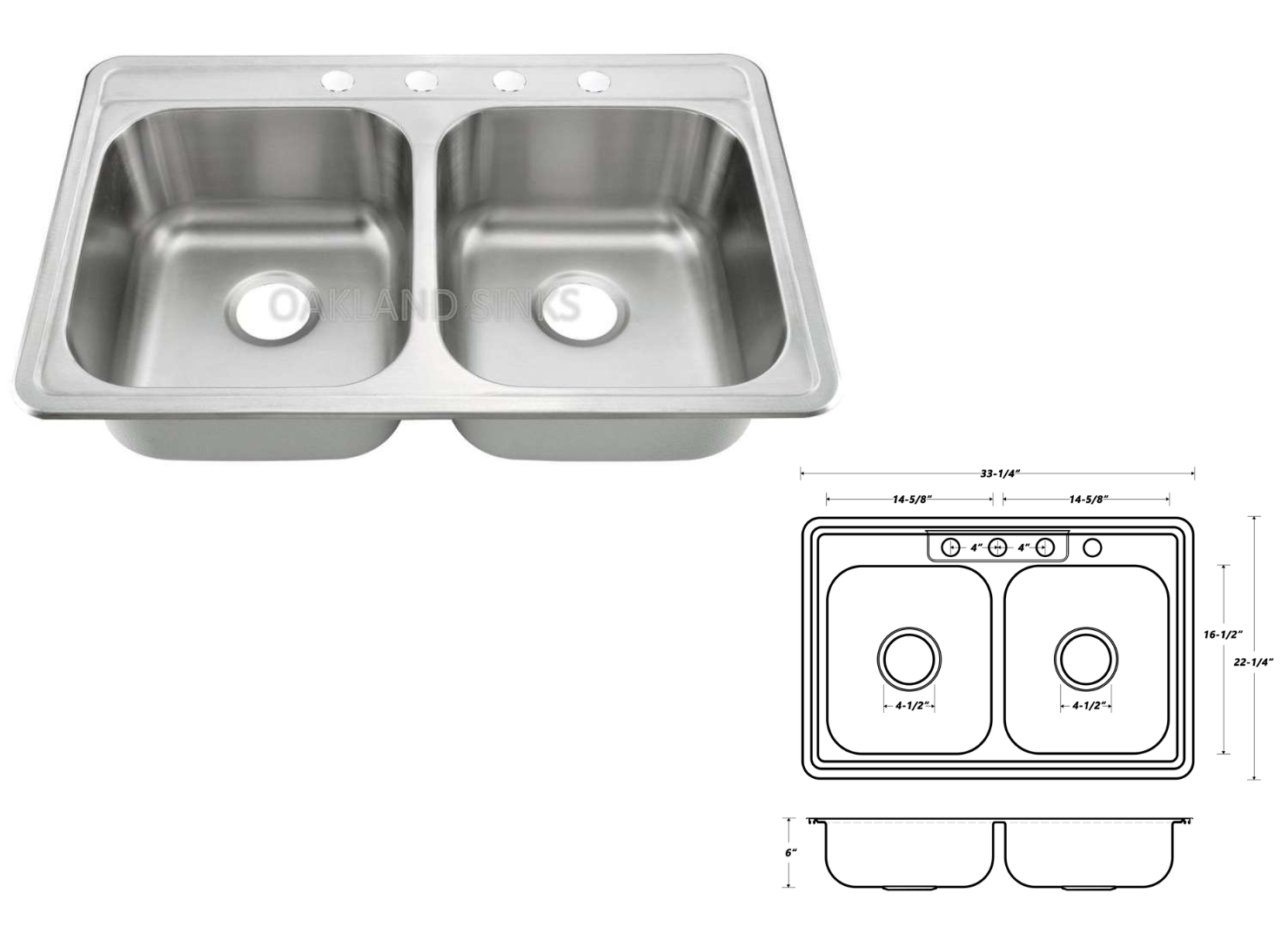 Top Mount Stainless Steel