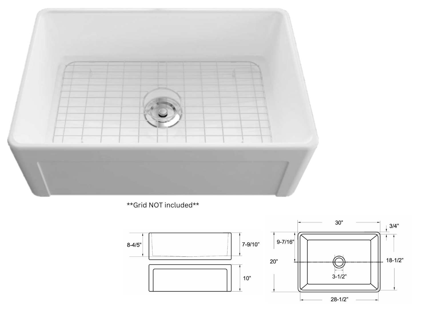 Farm Sink White