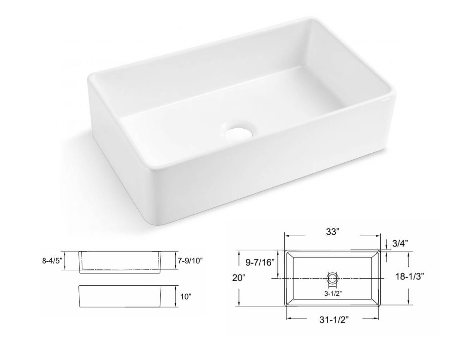 Farm Sink White